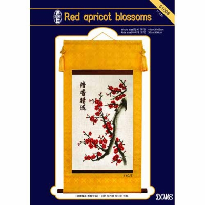 51006 Red apricot blossoms-F