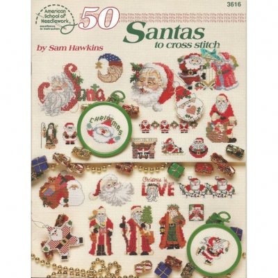 50 santas to cross stitch-3616-^^