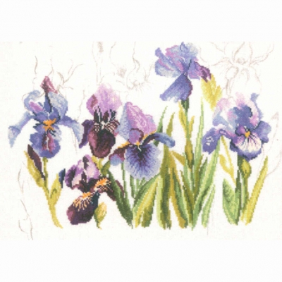 TRIPYCH BLUE FLOWERS-IRISSES-0008027(34851)