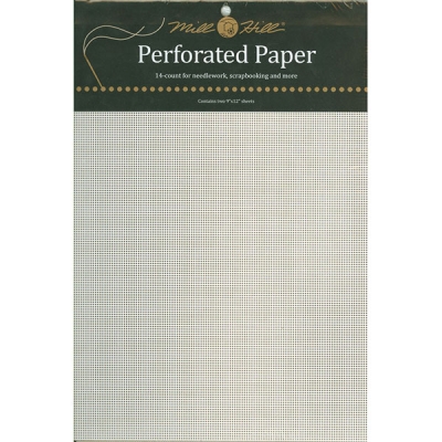 종이아이다 Perforated Paper(14카운트, White) 2장세트-PP1