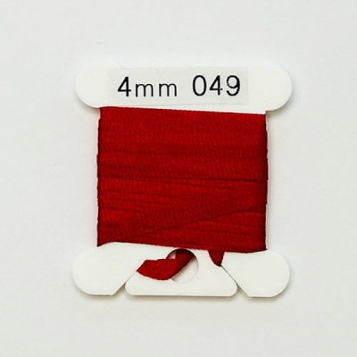 UR 실크리본자수실 Silk 100% Ribbon 4mm 049(Christmas Red)
