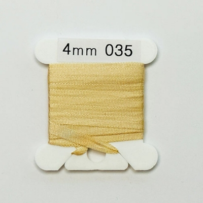 UR 실크리본자수실 Silk 100% Ribbon 4mm 035(Tan UL VY LT)