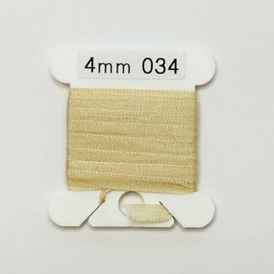 UR 실크리본자수실 Silk 100% Ribbon 4mm 034(Beige Brown UL VY LT)