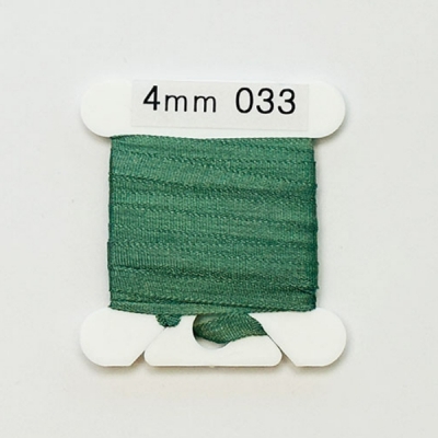 UR 실크리본자수실 Silk 100% Ribbon 4mm 033(Blue Green)