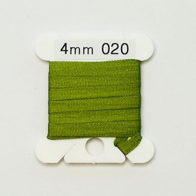 UR 실크리본자수실 Silk 100% Ribbon 4mm 020(Moss Green DK)^