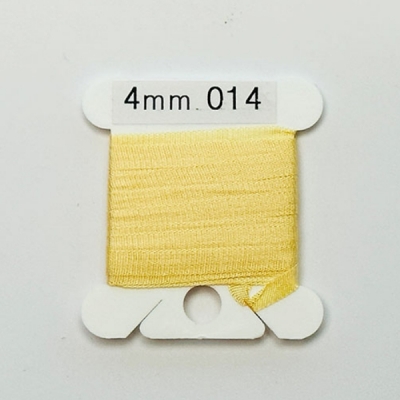 UR 실크리본자수실 Silk 100% Ribbon 4mm 014(Yellow Pale)