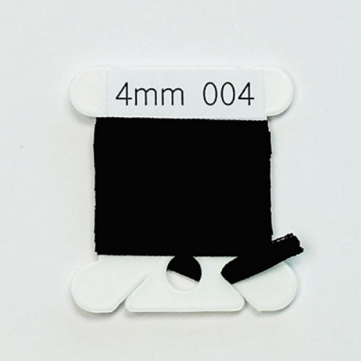 UR 실크리본자수실 Silk 100% Ribbon 4mm 004(Black)