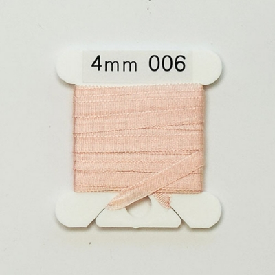UR 실크리본자수실 Silk 100% Ribbon 4mm 006(Baby Pink VY LT)