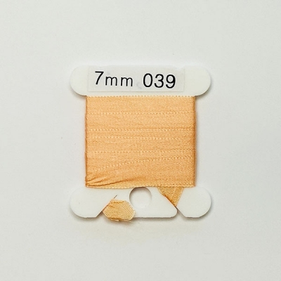 UR 실크리본자수실 Silk 100% Ribbon 7mm 039(Pretty Peach)