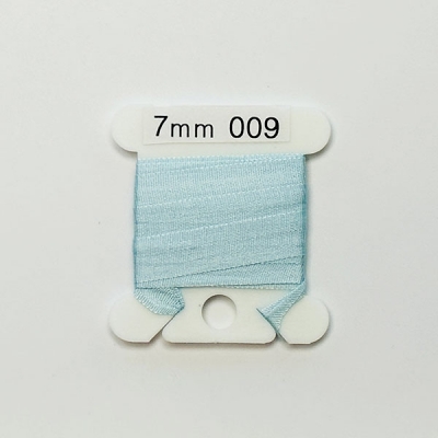 UR 실크리본자수실 Silk 100% Ribbon 7mm 009(Sky Blue LT)