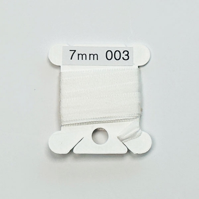 UR 실크리본자수실 Silk 100% Ribbon 7mm 003(Antique White)