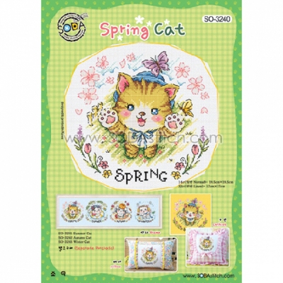 봄 고양이(소다쿠션-3240)-도안