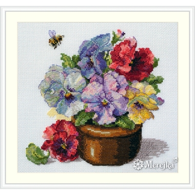 외국 십자수패키지 Merejka/Spring Pansies-K-215