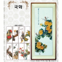병풍도안-국화(좋은날)-도안 ^