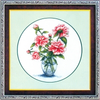 유리화병 모란[오투]