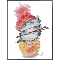 실십자수 패키지-털모자쓴햄스터(5D프린트십자수)-...