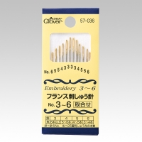 크로바 자수 바늘 3~6호 57-036