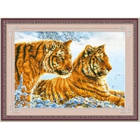 보석십자수 B1024-two tigers
