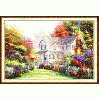 정원과이층집-HM004-01-3D-70.5*46.5cm