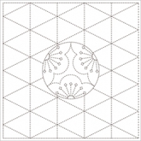 [일본]사시꼬자수용 패턴 프린트원단(white)-...