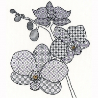 [영국 십자수패키지]Blackwork Orchid...