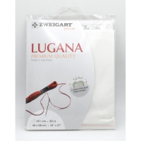 Precut 쯔바이원단25ct Lugana whi...