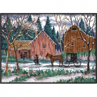 실십자수 프린트패키지 14ct-Snowy day(...