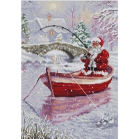 루카스 실십자수 패키지 Santa Fishing,...