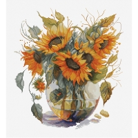 루카스 실십자수 패키지 Vase with Sunf...