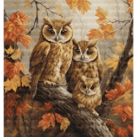 루카스 실십자수 패키지 Owls Family BU...