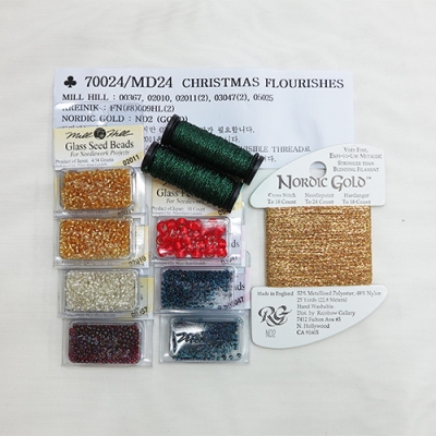 CHRISTMAS FLOURISHES (md24)-특수실 구슬 패키지