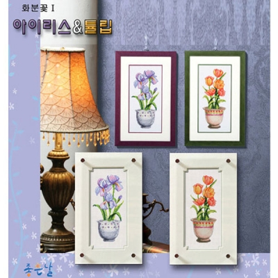 화분꽃1-아이리스와 튤립 (좋은날)^