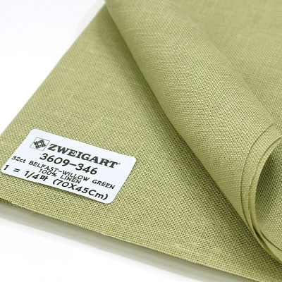 쯔바이 자수원단 32카운트-BELFAST-WILLOW GREEN/3609-346(하덴거/드론워크/십자수)-(4)