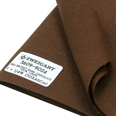 쯔바이 자수원단 32카운트-BELFAST-DARK CHOCOLATE/3609-9024