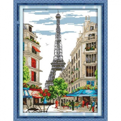 에펠탑풍경(5D프린트십자수)-FA120-Y