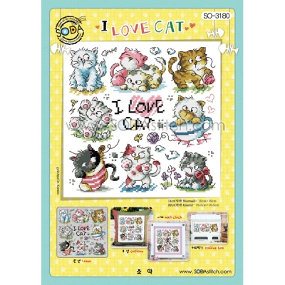 I LOVE CAT(아이 러브 캣) (소다-3180)-도안