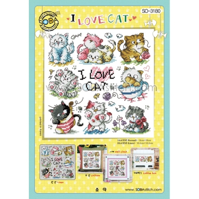 I LOVE CAT(아이 러브 캣) (소다-3180)-도안