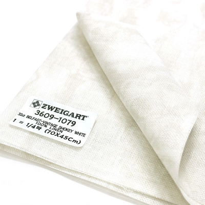 쯔바이 자수원단 32카운트-BELFAST-VINTAGE SMOKEY WHITE/3609-1079