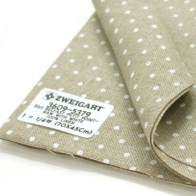 쯔바이 자수원단 32카운트-BELFAST PETIT POINT-RAW WITH WHITE/3609-5379