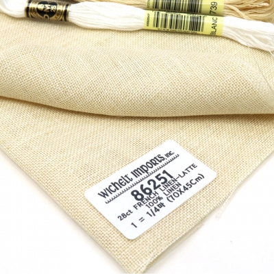 위첼 자수원단 28카운트(=11fils) - FRENCH LINEN / LATTE(메디치원단) - 86251