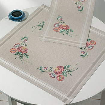 Embroidery 테이블보 Colorfull flowers-27-5760
