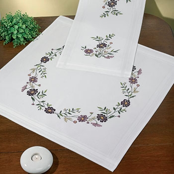 Embroidery 테이블보 Flowers-27-4883