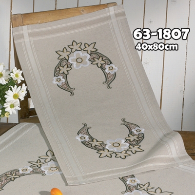 Embroidery 직사각러너 White flowers-63-1807