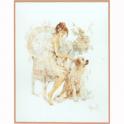 GIRL IN CHAIR WITH DOG-33826