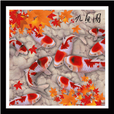 잉어단풍도-3D전체-73*73cm-JX0056-05