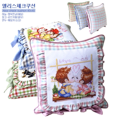 [DMC면사세트]러브카페-엘리스체크쿠션-Y