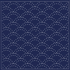 [일본]사시꼬자수용 패턴 프린트원단(NAVY)-No.201