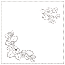 [일본]사시꼬자수용 패턴 프린트원단(white)-[ 843K-104 ]
