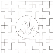 [일본]사시꼬자수용 패턴프린트원단(white)-[ 843K-8 ]