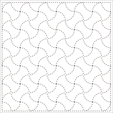 [일본]사시꼬자수용 패턴 프린트원단(white)-[ 843K-4 ]